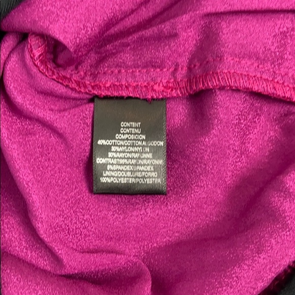 LEYDEN Lace Bodysuit in Magenta Sz Medium - Picture 4 of 5